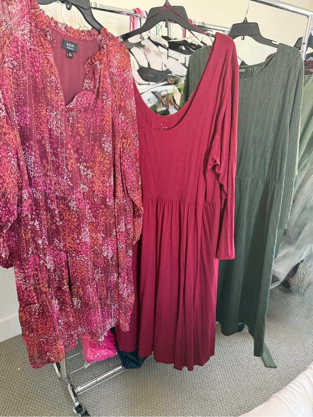 Bundle of 3 Fall Dresses by Various Brands 2xl-3xl